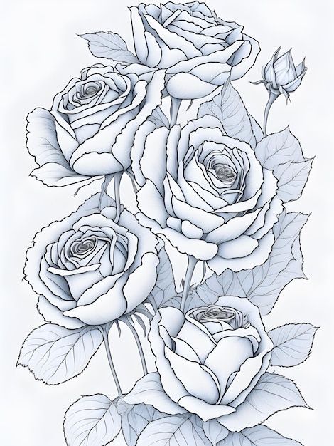 Adult Drawing, Bunch Of Roses, 10th Grade, The Number 1, Colouring Techniques, Flower Mandala, A Drawing, Pictures To Draw, Tattoo Art