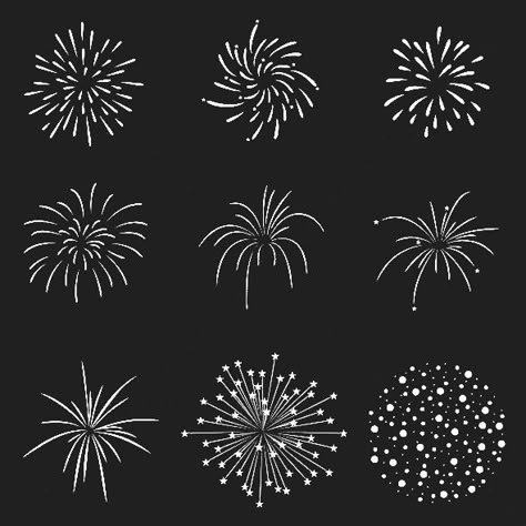 4th Of July Chalkboard Art, Firework Tattoo, How To Draw Fireworks, Firework Painting, Chalkboard Doodles, Fireworks Art, Chalkboard Drawings, طابع بريدي, Chalkboard Designs