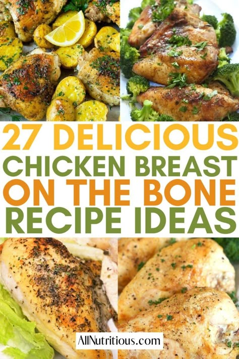 Bone Recipes, Greek Yogurt Marinated Chicken, Baked Bone In Chicken, Best Chicken Breast, Chicken Breast Oven Recipes, Chicken Breast Recipes Dinners, Greek Chicken And Potatoes, Bone In Chicken Recipes, Group Recipes