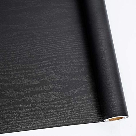 Abyssaly 24" X 118" Black Wood Contact Paper Decorative Self-Adhesive Film Furniture Real Wood Tactile Sensation Surfaces Easy to Clean, Wallpaper - Amazon Canada Black Wood Wallpaper, White Wood Wallpaper, Black Contact Paper, Wood Grain Wallpaper, Sticky Back Plastic, Wall Waterproofing, Shelf Liner, Wood Wallpaper, Contact Paper