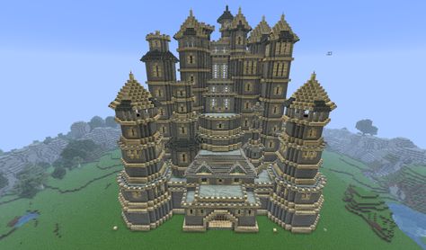 Minecraft Castle No Mods, Best Minecraft Armor Enchantments, Minecraft Basalt Builds, Minecraft Megabuilds, Mega Castle Minecraft, Minecraft Cliffside Castle, Minecraft Kale, Minecraft Palace, Minecraft Farms