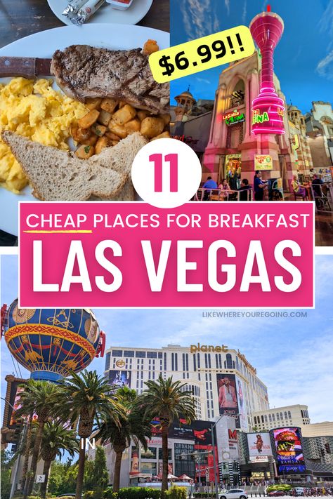 11 Best Cheap Places to Eat Breakfast in Las Vegas (Strip & Local Staples) Las Vegas Brunch On The Strip, Best Place To Eat In Las Vegas, Best Breakfast In Las Vegas, Cheap Places To Eat In Las Vegas, Las Vegas Breakfast On The Strip, Best Places To Eat In Vegas, Cheap Eats Las Vegas Strip, Vegas Cheap Eats, Vegas Restaurants On The Strip