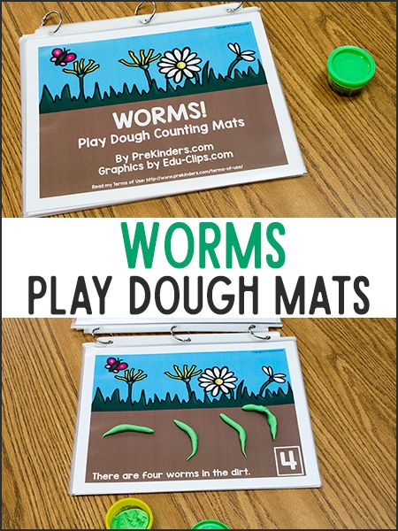 These worms play dough math mats will make your preschoolers love to practice counting! Print the mats and use with play dough for fine motor and math... Seeds Activities, Math Playdough Mats, Worms Preschool, Insects Preschool, Play Dough Mats, Bugs Preschool, Preschool Garden, Math Mats, Dough Mats