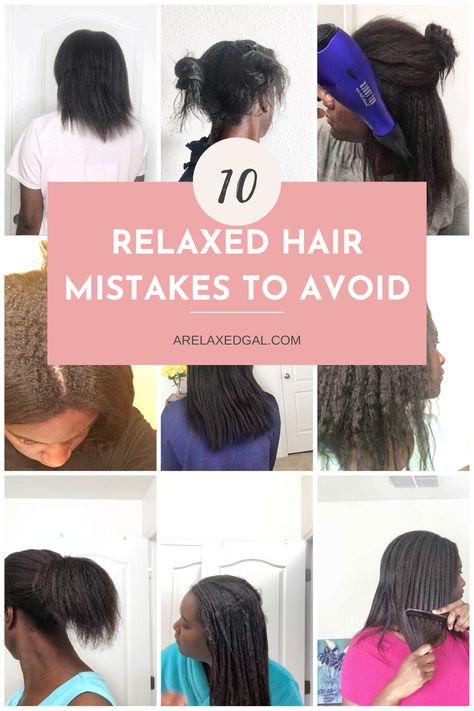 Relaxed Hair Inspiration, Healthy Relaxed Hair Tips, Relaxed Hair Growth Products, Hair Growth For Relaxed Black Hair, Hair Relaxer For Curly Hair, Relaxing My Natural Hair, How To Go Natural From Relaxed Hair, Hair Growth Tips For Relaxed Hair, Mid Length Relaxed Hairstyles