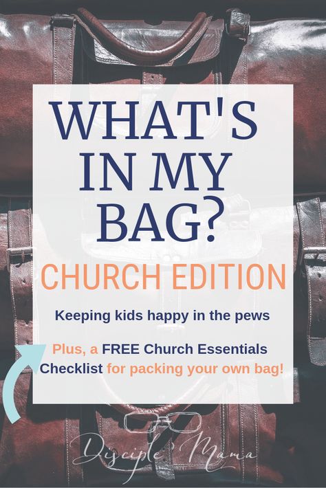 Do you struggle to keep your kids occupied and engaged in church each week? Find out what I pack in my church bag to keep my kids busy AND quiet! And, get a FREE church essentials checklist for packing your own bag! #whatsinmybag #christianparenting Church Busy Bags Children, Church Bag For Kids, Quiet Bags For Church, Church Bag Essentials, Toddler Church Activities, Church Busy Bags, Worship Bags For Kids, Kids Indoor Activities, Toddler Activity Bags