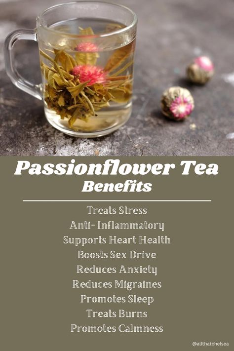 Passionflower herbal tea and their herbal tea benefits for health, wellness and natural remedies. Herbal Tea For Sleep, Passion Flower Tea Benefits, Benefits Of Passionflower, Passionflower Tea Benefits, Marigold Tea Benefits, Tea For Pain Relief, Toe Nail Fungal Infection, Passionflower Tea, Teas For Health