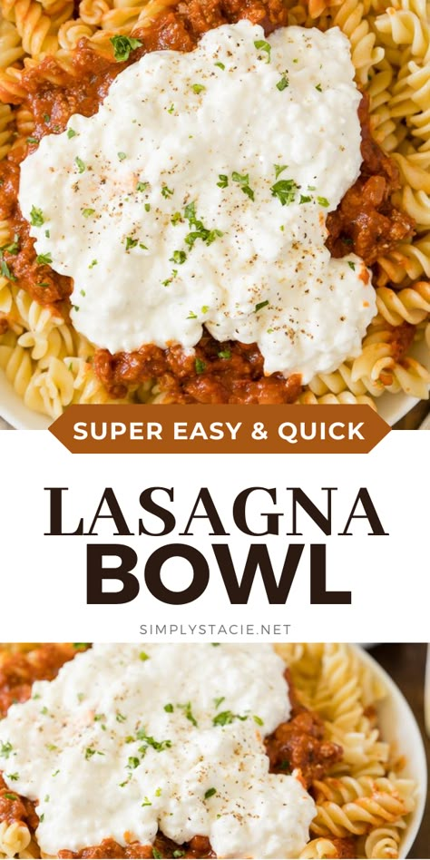 Healthy Lasagna Bowl, Lasagna Bowl With Cottage Cheese, Lasagna In A Bowl Recipe, High Protein Lasagna Recipe, High Protein Lasagna Bowl, Lasagna Bowl Recipe, Cottage Cheese Lasagna Bowl, Lasagna Meal Prep, Lasagna Bowl