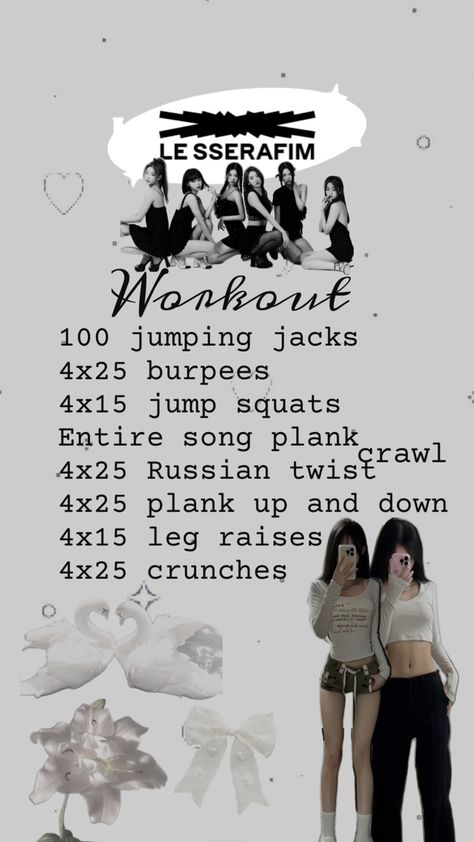 Le ssrafim workout La Sserafim Work Out, Chaewon Workout, Leserrafim Workout, Lesserafim Workout, Sserafim Workout, Le Sserafim Workout, Le Sserafim Chaewon, Quick Workout Routine, Russian Twist