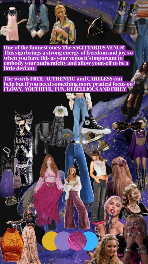 Boho outfits, purple yellow and blue colors, all star converse shoes, Miley Cyrus, phoebe from friends, grunge outfits, doc martens, dresses, natural witch aesthetic, rebellious fashion Which Aesthetic, Venus Astrology, Scorpio And Pisces, Leo Rising, Sun Aesthetic, Venus Fashion, Soft Classic, Scorpio Zodiac, Zodiac Sign Facts