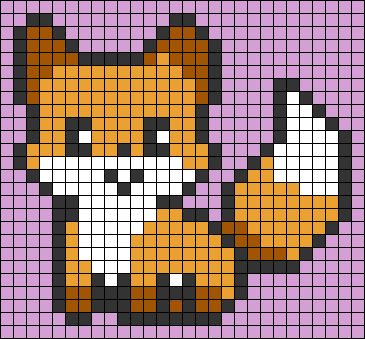 Pixel Art Chat, Grille Pixel Art, Pixel Kawaii, Pixel Art Minecraft, Modele Pixel Art, 100 Plus, Easy Pixel Art, Hama Beads Design, Pixel Drawing