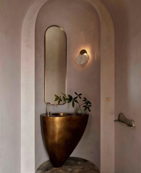 Architecture Portfolio Design, Australian Interior Design, Vogue Living, Big Bathrooms, Bathroom Trends, Gold Interior, Church Design, Contemporary Home Decor, Powder Room