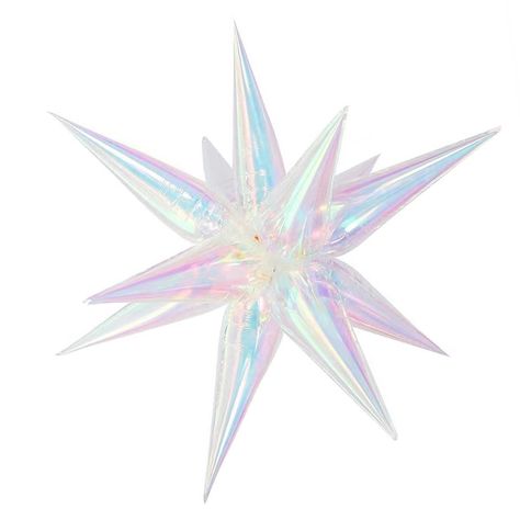 Iridescent Starburst Balloon 12 Point Star, Balloon Party Decor, Star Balloons, Diy Star, Balloon Party, Star Cluster, Halloween Bash, Party Details, Mylar Balloons