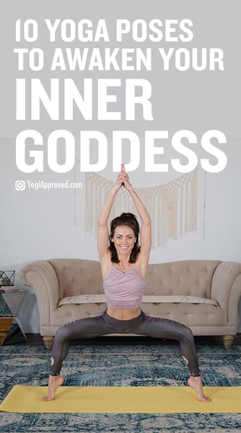 As women, we all need to celebrate the goddess within! These yoga poses will help you harness your feminine energy and ignite your inner goddess. Goddess Poses, Goddess Yoga, 10 Yoga Poses, Yoga Tutorial, Yoga Beginners, Sup Yoga, Yoga Posen, Poses Yoga, Poses For Beginners