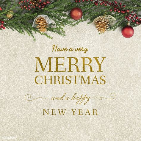 Merry Christmas and Happy New Year greeting card mockup | premium image by rawpixel.com Merry Christmas Images Free, Selamat Hari Jadi, Happy New Year Greeting Card, Greeting Card Mockup, Happy Christmas Day, New Year Greeting Card, Happy New Year Gif, Happy New Year Banner, Xmas Greetings