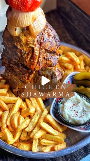 Taghrid Ahmad on Instagram: "Did you know that if you take a paper towel holder, chicken & bunch of spices you can make an easy vertical chicken shawarma at home 😍 SOOO GOOD!! I made this a few years back & it was a hit with you guys so I decided to bring it back but with a better video! I’ll type up updated recipe shortly! What do you think ?   #chickenshawarma #chickenshawarmarecipe #shawarmalove" Saj Bread, Shawarma At Home, Shawarma Spice, Chicken Marinate, Shawarma Spices, Chicken Fillets, Chicken Shawarma Recipe, Shawarma Recipe, Clean Stainless Steel