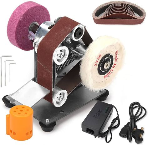 Belt Grinder, Bench Grinder, Wire Drawing, Diaper Changing Pad, Belt Sander, Diy Bench, Mini Electric, Grinding Machine, Dust Collector