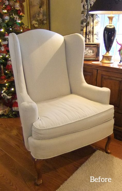 Wingback Chair Pillows, Wing Back Chairs Living Room, Wing Chair Upholstery, Wingback Chair Living Room, Upholstered Chairs Diy, Wingback Chair Slipcovers, Made In Home, Plaid Chair, Wingback Chair Covers