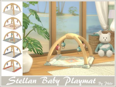 The Sims Resource - Stellan Baby Playmat Baby Playmat, Sims Baby, Sims 4 Characters, Sims 4 Cc Furniture, Sims 1, Baby Play Mat, 3rd Baby, Boho Nursery, Sims Mods