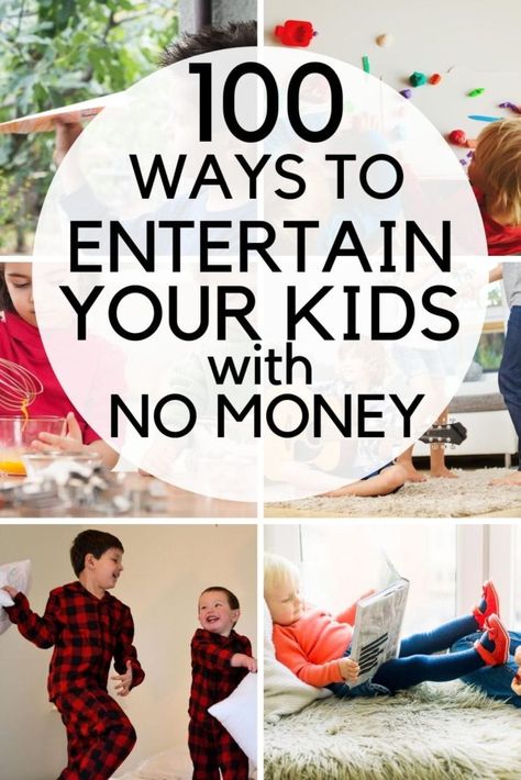 100 ways to entertain your kids with no money. Kids activities | Kids entertainment ideas | No spend weekend ideas | Free things to do with kids. #kids #thingstodo #freethingstodo No Money Activities, Kids Entertainment Ideas, No Spend Weekend, Parallel Parenting, Family Resources, No Spend, Weekend Ideas, Mother Board, Frugal Family