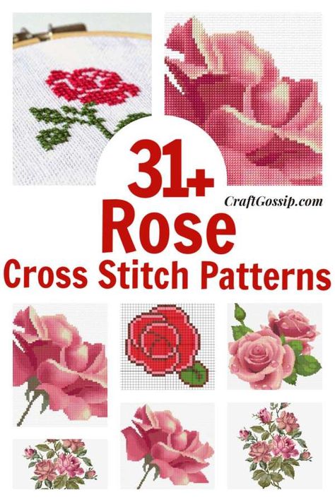 This roundup is for 31 Cross stitch patterns that only focus on Roses. Traditional garden style rose bloom charts are very popular so limiting this list to 31 was quite hard. Though if you find a great Cross stitch Read More ... Counted Cross Stitch Patterns Free, Rose Cross Stitch, Pretty Cross Stitch, Traditional Rose, Rose Cross Stitch Pattern, Unique Cross Stitch, Free Cross Stitch Charts, Cross Stitch Tutorial, Floral Cross Stitch Pattern