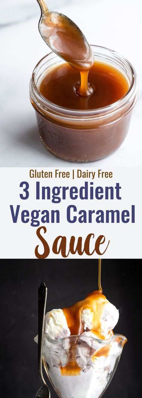 Dairy Free Vegan Caramel Sauce - This Dairy Free Caramel Sauce is quick and easy, and made with coconut milk! Perfect for ice cream, baking or anything else! Even dairy lovers will adore it! | #Foodfaithfitness | #glutenfree #vegan #dairyfree #healthy #plantbased Dairy Free Caramel Sauce, Dairy Free Caramel, Vegan Caramel Sauce, Dairy Free Baking, Vegan Caramel, Homemade Caramel Sauce, Allergy Friendly Recipes, Dairy Free Dessert, Caramel Recipes