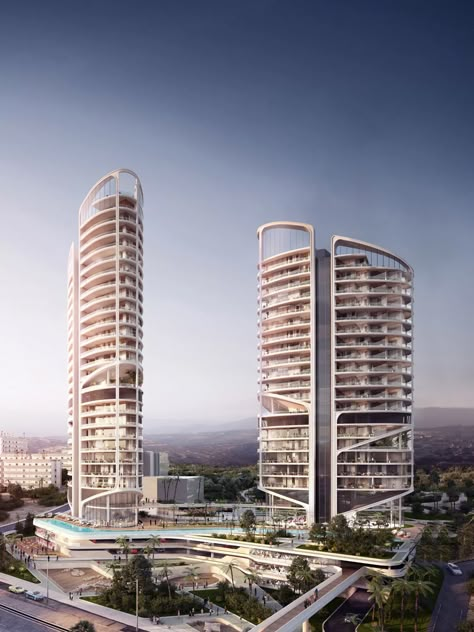 Mid Rise Building, Hotel Elevation, Dubai Downtown, High Rise Architecture, Bat Yam, High Rise Buildings, Community Design, High Rise Apartments, Dream Life House