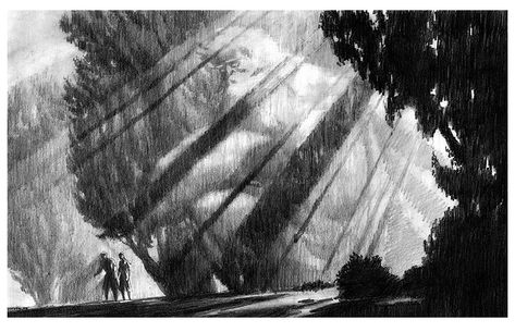 sindbad B&W illustrations Dreamworks Sinbad, Development Illustration, Charcoal Art, Arte Sketchbook, Wow Art, Visual Development, 판타지 아트, Environment Concept Art, Chiaroscuro