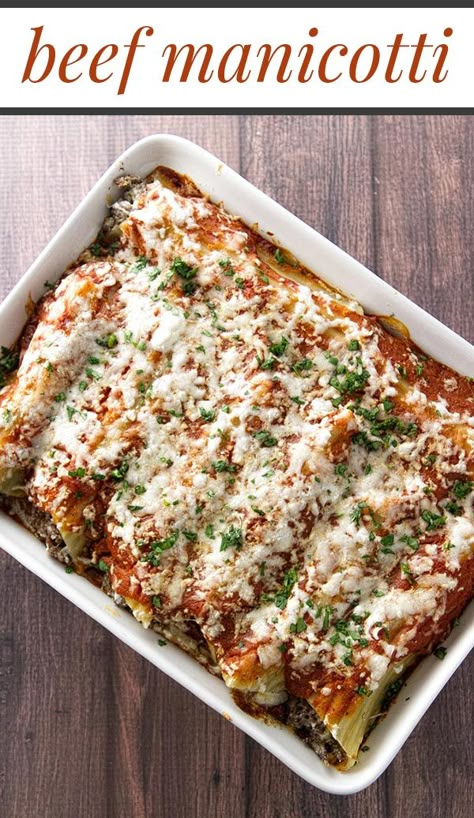 Beef Manicotti, Cozy Pasta, Tomato Sauce Pasta, Chili Enchiladas, Pasta Beef, Manicotti Recipe, Sauce Pasta, Homemade Tomato Sauce, Pasta Dinner Recipes