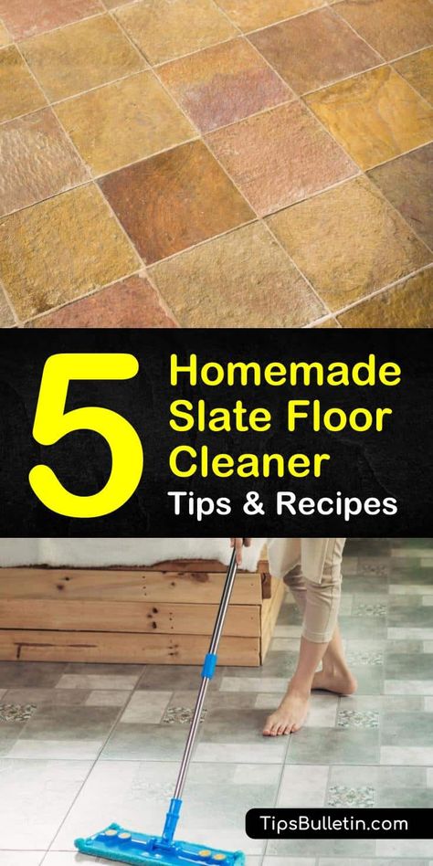 5 Do-It-Yourself Slate Floor Cleaner Recipes Cleaning Slate Tile Floors, How To Clean Slate Floors, Cleaning Slate Floors, Floor Cleaner Recipes, Arm And Hammer Super Washing Soda, Slate Floors, Slate Floor, Slate Tiles, House Maintenance