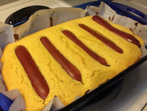 Cornbread Chili Dog Recipe | Fun & Delicious Cornbread With Hotdogs, Corn Dog Chili Casserole, Hot Dogs And Cornbread, Chili Dog Cornbread Casserole, Hot Dog Chili Cornbread Casserole, Chili Dog Casserole Cornbread, Cornbread And Hotdogs, Garlic Bread Chili Dogs, Hot Dog Cornbread