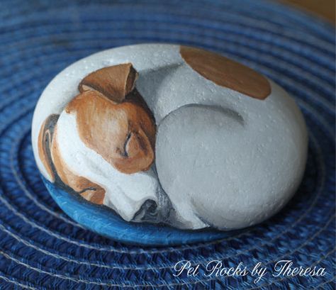 Painted Rock  Dog  Jack Russell Terrier  Acrylic Painting  Dog Portrait One of a Kind Pet Rocks by PetRocksbyTheresa on Etsy Dog Craft, Painted Rock Animals, Dog Rocks, Painted Rocks Diy, Rock Painting Patterns, Painting Rocks, Paint Rock, Pet Rocks, Rock Painting Designs