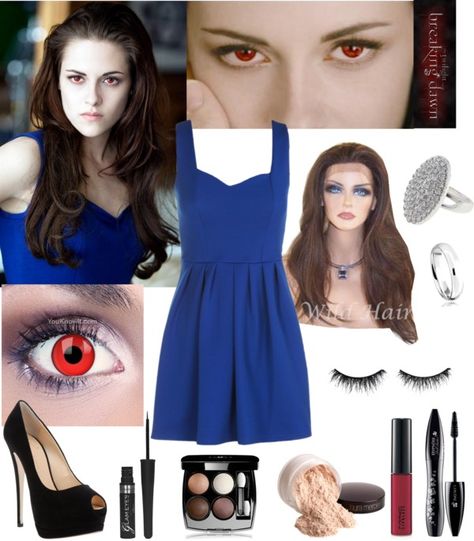 "Be Bella Cullen for Halloween / Karneval" by natihasi on Polyvore Blue Dress Costume Ideas, Alice Cullen Outfits, Bella Swan Vampire, Twilight Makeup, Twilight Fashion, Twilight Party, Twilight Outfits, Vampire Halloween Costume, Blue Costume