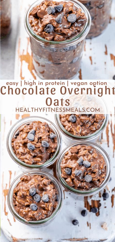 Post Workout Overnight Oats, Low Calorie Chocolate Overnight Oats, Chocolate Overnight Oats With Yogurt, Cocoa Powder Overnight Oats, Overnight Oats With Chocolate Protein Powder, Overnight Oats With Chocolate Chips, Chocolate Chia Overnight Oats, Chocolate Protein Overnight Oats Healthy, Overnight Oats Chocolate Protein Powder