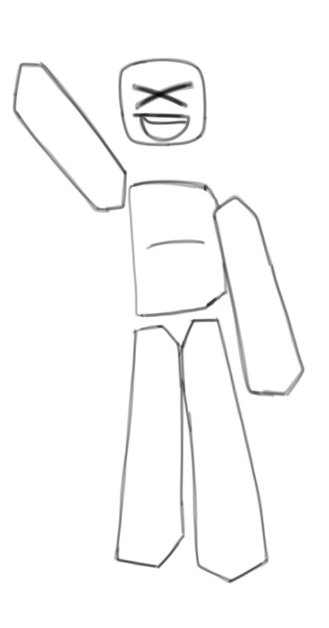 It's a Roblox drawing sketch Roblox Avatars Drawing Base, Roblox Art Style Base, Roblox Avatar Base Drawing, How To Draw Roblox Avatar, Roblox Reference Drawing, Roblox Avatar Base, Roblox Avatar Drawing Sketch, Roblox Body Drawing, Roblox Art Base