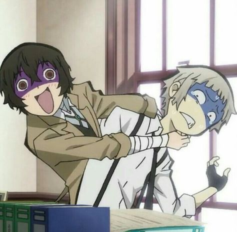 Bungou Stray Dogs | Dazai and Atsushi 😂 Atsushi X Dazai, Atsushi And Dazai, Dazai And Atsushi, Dazai Atsushi, Bungou Stray Dogs Dazai, Stray Dogs Dazai, Bungou Stray Dogs, Dogs, Anime