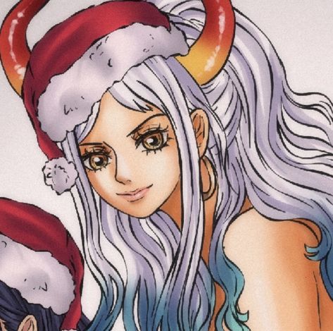 Yamato Manga Color, Yamato One Piece Pfp, One Piece Yamato Icon, One Piece Christmas Pfp, One Piece Christmas Icons, Yamato Pfp, Christmas Pfp Anime, Yamato One Piece Icon, Anime Christmas Pfp