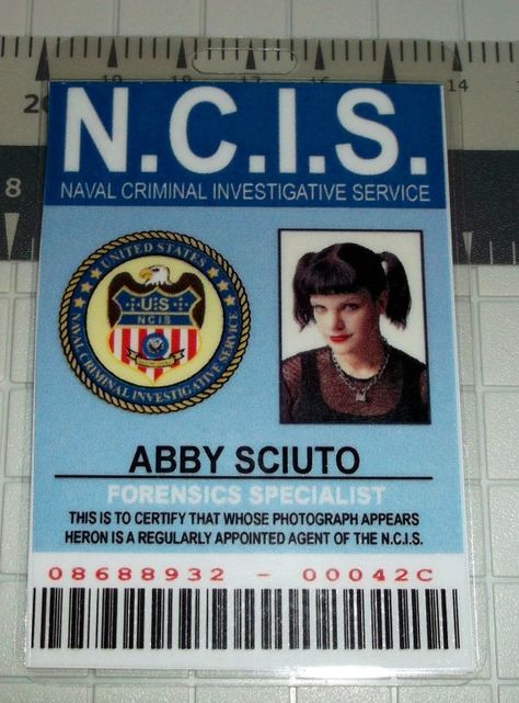 Abby Sciuto NCIS ID Badge Ncis Abby Sciuto, Anthony Dinozzo, Jethro Gibbs, Ncis Abby, Gibbs Ncis, Abby Sciuto, Gibbs Rules, Ncis Cast, Leroy Jethro Gibbs