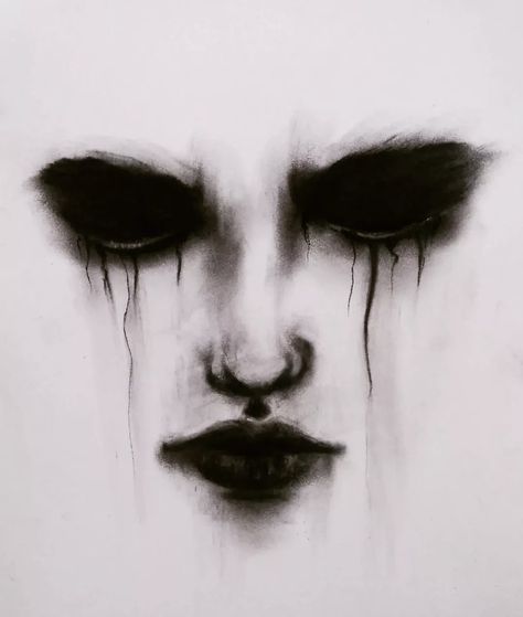 Soul Body Art, Domestic Tattoo Ideas, Dark Gothic Art Drawings, Gothic Drawings Creepy Dark Art, Scary Sketches Creepy Dark Art, Demon Sketch Dark, Creepy Sketches Darkness, Dark Drawing Ideas, Art Drawings Easy