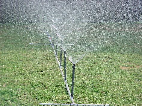 Homemade PVC Water Sprinkler | by samuel_belknap Sprinkler Diy, Sprinkler System Diy, Irrigation System Diy, Lawn Sprinkler System, Garden Watering System, Garden Sprinklers, Water Sprinkler, Pvc Pipes, Lawn Sprinklers