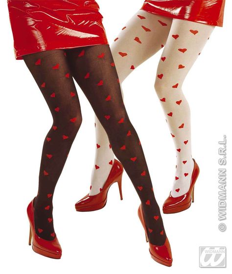 Heart tights <3 Heart Tights, Lizzie Hearts, White Tights, Winter Formal, Red Hearts, Black Tights, Red Heart, Stockings, Tights