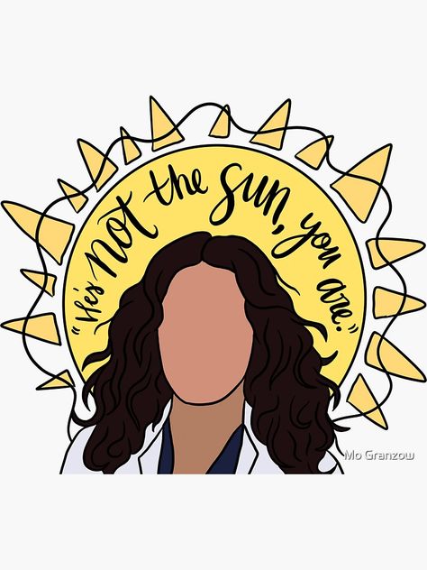 "Yang Sun Quote" Sticker for Sale by Mo Granzow | Redbubble Christina Yang, Medical Stickers, Sun Quotes, Greys Anatomy Characters, Cristina Yang, Truck Stickers, Cute Black Wallpaper, Wallpaper Stickers, Quote Stickers