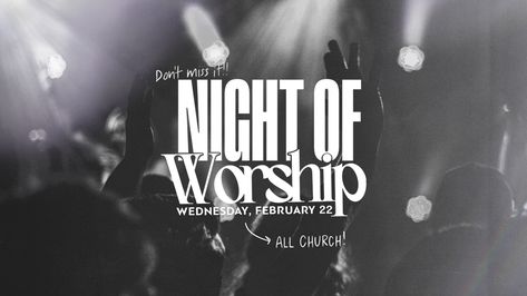 Worship Night Flyer Design, Worship Night Poster Design, Night Of Worship Graphic, Worship Graphic Design, Worship Night Graphic, Worship Night Poster, Worship Night Ideas, Church Social Media Graphics, Youth Church Graphic Design