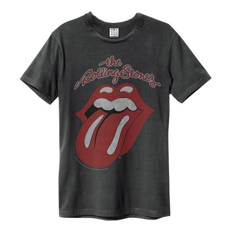 Rolling Stones Tee, Rolling Stone, Clothing Design, Look Vintage, Brushed Cotton, Charcoal Color, Vintage Logo, Rolling Stones, Vintage Tshirts