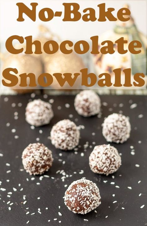 Snowball Food, Low Fat Cake, Chocolate Snowballs, Snowballs Recipe, Snow Balls, Easy Cakes, Chocolate Balls, Biscuit Recipes, Meals Easy