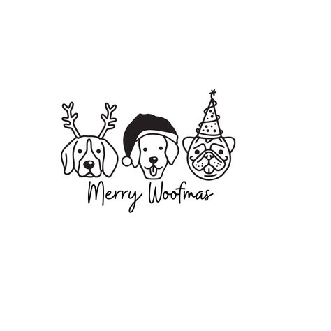 Cat Christmas Cards, Clip Art Freebies, Merry Woofmas, Merry Christmas Dog, Doodle Ideas, Christmas Graphics, Star Gift, Dog Christmas, Cricut Maker