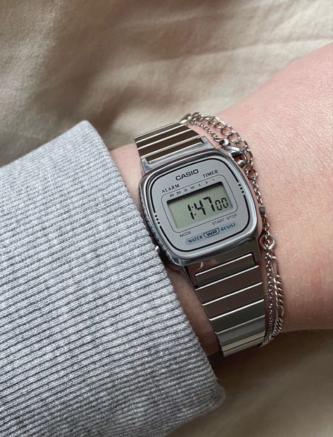 Vintage Casio watch christieswatches Womens Watches Minimalist, Casio Vintage Watch Woman, Casio Watch Aesthetic, Vintage Casio Watch, Watches Aesthetic, Trendy Watches Women, Aesthetic Watch, Digital Watches Women, Vintage Saat