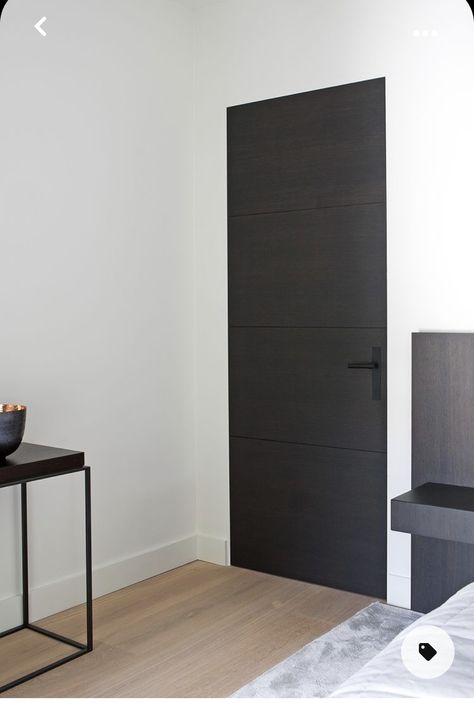 Dark Interior Doors, Internal Bathroom, Vondelpark Amsterdam, Interior Doors Modern, Entry Doors With Glass, Black Interior Doors, Inside Doors, Custom Wood Doors, Panel Interior Doors