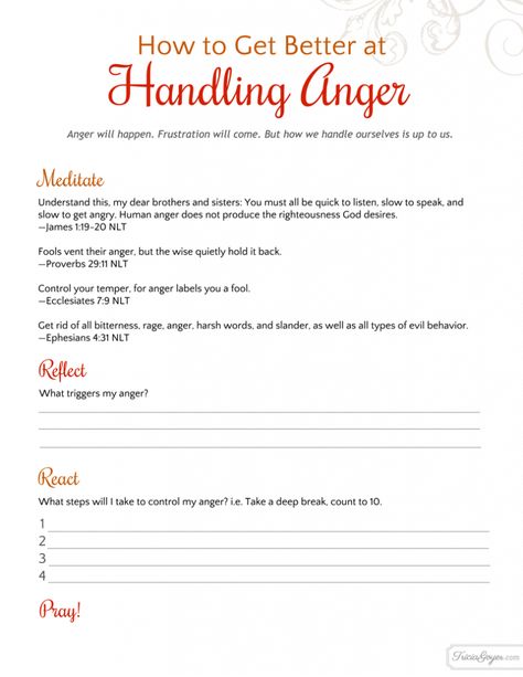 Anger will happen. Frustration will come. But how you handle yourself is up to you.  Download the FREE PRINTABLE to help you manage anger. Handling Anger, Manage Anger, Anger Problems, How To Control Anger, Slow To Speak, Slow To Anger, How To Get Better, Anger Issues, Anger Management