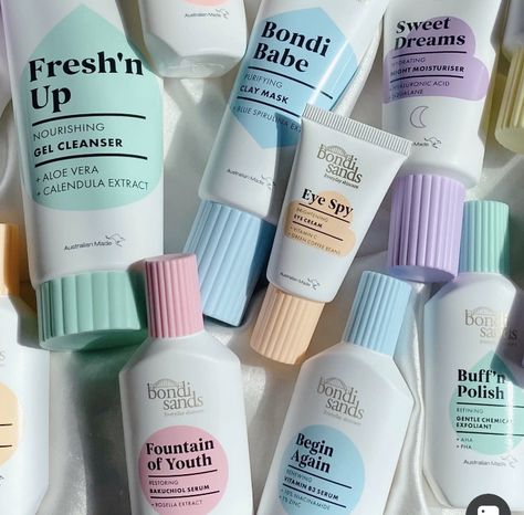 Bondi sands, preppy, aesthetic, skincare Bondi Sands Skincare, Aesthetic Cleanser, Teeth Aesthetic, Sneaker Posters, Everyday Skincare, Bondi Sands, Brightening Eye Cream, Bottle Design Packaging, Basic Girl