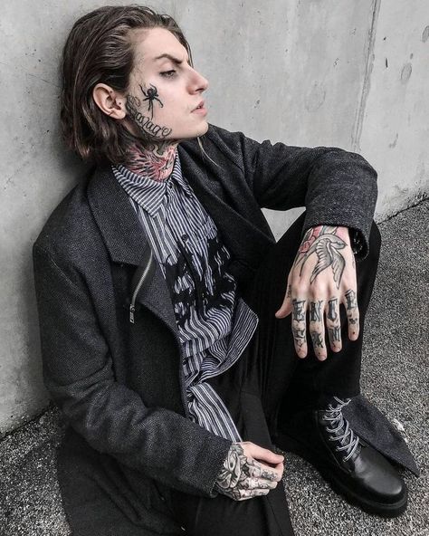 Dark man Jordan Liddell, Gothic Guy, Jord Liddell, Stephen James Model, Npc Ideas, Handsome Older Men, Dark Men, Male Character, Inked Men